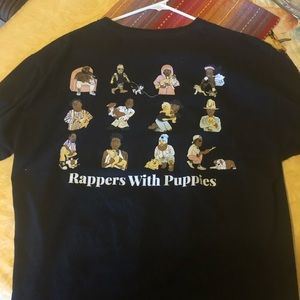 “RAPPER WITH PUPPIES” (T SHIRT LG)